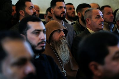 Iraqi Christians attend a mass at St George Monastery in Mosul. Reuters