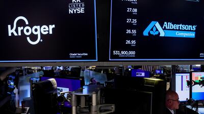 Shares of Kroger and Albertsons fell 7.3 per cent and 8.5 per cent, respectively, following the announcement of the acquisition. Reuters