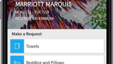 Mobile Request option on the Marriott Mobile app. Courtesy Marriott Hotels