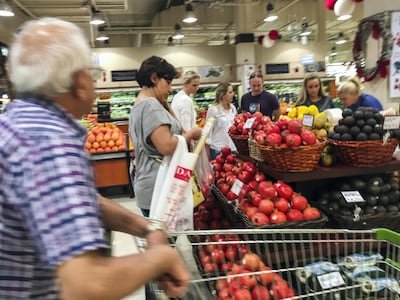 Supermarkets are considering overland routes from Europe. Antonie Robertson / The National