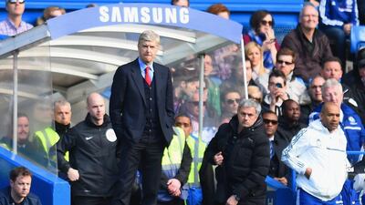 Arsene Wenger and Arsenal lost to Chelsea 6-0 on Saturday. Shaun Botterill / Getty Images / March 22, 2014