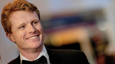 Former US representative Joe Kennedy at an event in Washington this month. AFP