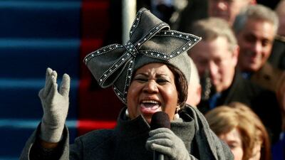 Aretha Franklin sang during the inauguration ceremony for former US president Barack Obama in 2009. Reuters