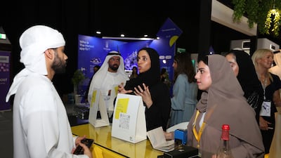 Jobseekers attend the Careers UAE event held at Dubai World Trade Centre on Tuesday. Pawan Singh / The National