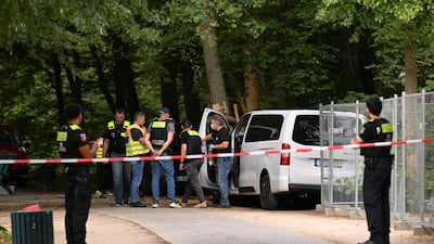The van that was driven into a crowd near a festival in Berlin. Reuters