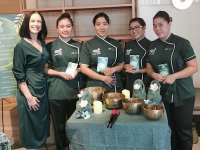 Staff members at Dubai-based home service massage company, Balinese Luxury Touch. Photo: Darina Vankova