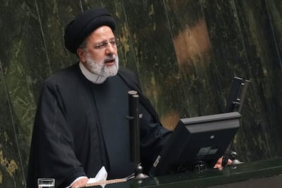 Iranian President Ebrahim Raisi blamed 'the enemy' for the poisonings. AP