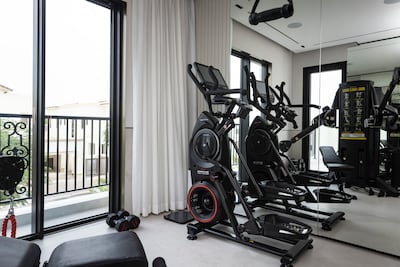 There's also a gym in the villa. Antonie Robertson / The National