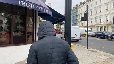 An Iraqi Kurdish refugee who is staying at the Comfort Inn hotel in Pimlico, London. Amy McConaghy / The National