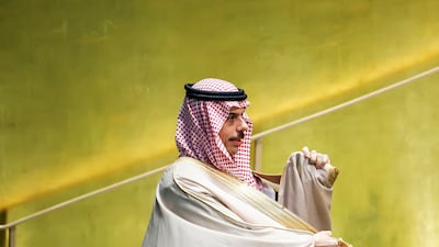 Saudi Arabia's Foreign Minister Prince Faisal bin Farhan addressed the UN General Assembly in New York. Reuters