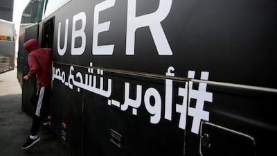 An Uber bus transports Egypt fans to a football match in Alexandria. Egypt has approved Uber's acquisition of Careem, however, there are conditions attached to the deal. Reuters.