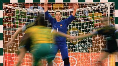 Montenegro’s goalkeeper Marina Rajcic against Brazil during their Rio 2016 Olympics women’s handball match at the Future Arena in the Olympic Park in Rio de Janeiro, Brazil, 14 August 2016. Marijan Murat / EPA