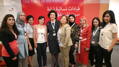 The launch of the 2012 Young Arab Women Leaders conference, in collaboration with PwC, in Amman. Photo: AIWF