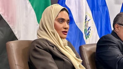 Jawaher Almheiri, UAE commercial attache to the US, at the panel discussion in Washington. Cody Combs / The National