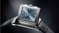 With its slim case, leather strap and silvered dial, the Jaeger-LeCoultre Reverso is an apt dress watch for the season. Photo: Jaeger-LeCoultre