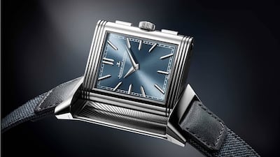 With its slim case, leather strap and silvered dial, the Jaeger-LeCoultre Reverso is an apt dress watch for the season. Photo: Jaeger-LeCoultre