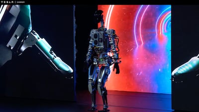 Humanoid robot Optimus was on stage as Tesla set out its plans for an AI future.