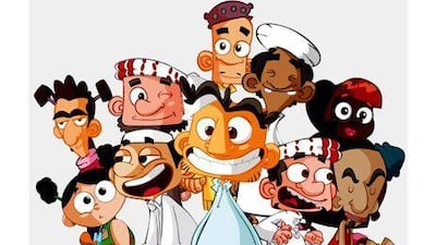 The characters from Shaabiat Al Cartoon, a very popular Ramadan show. Courtesy Fanar Production