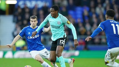 19). Brighton - net spend €248m: Brighton's Enock Mwepu, right, cost the club €25m. AP
