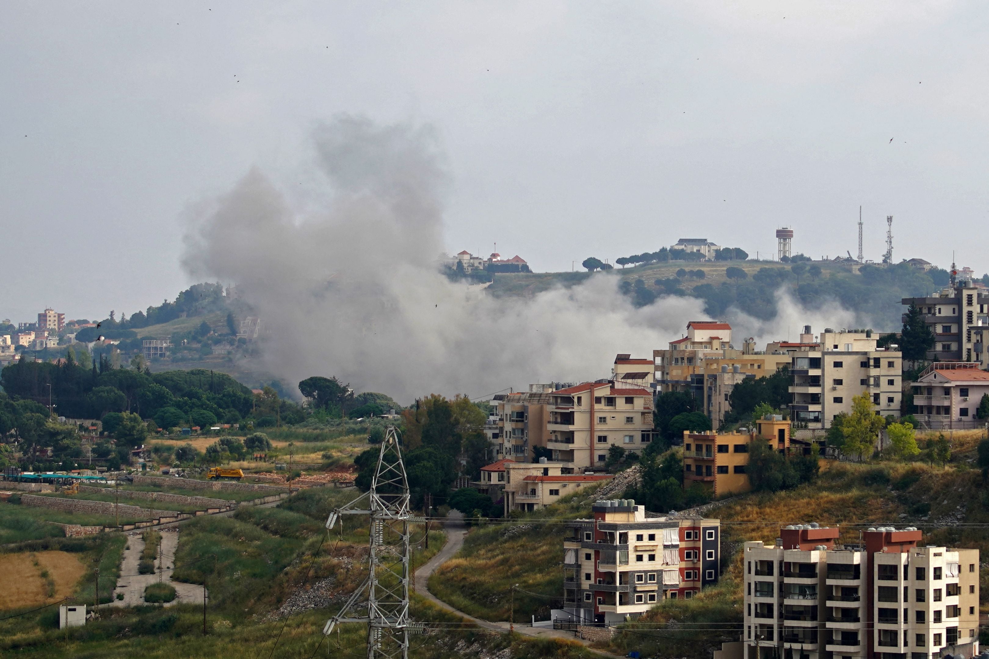 The aftermath of bombing by Israeli jets in the city of Nabatieh. AFP