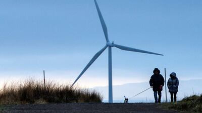 Wind turbines operated by ScottishPower Renewables at Whitelee Onshore Windfarm on Eaglesham Moor in Scotland. “The net-zero transition will amount to a massive economic transformation,” says Mekala Krishnan, the report's lead author.