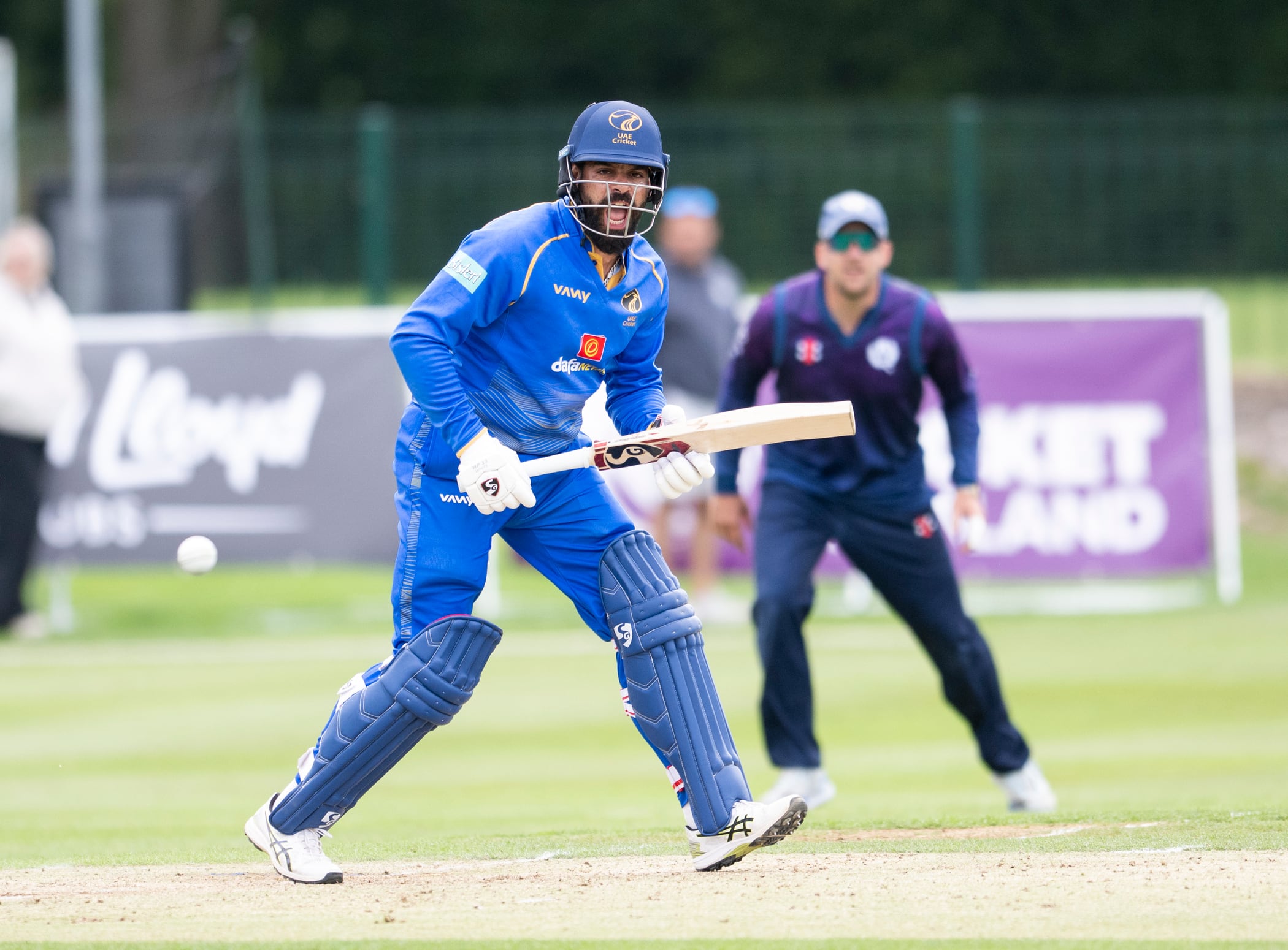 UAE captain Harpreet Bhatia. Cricket Scotland