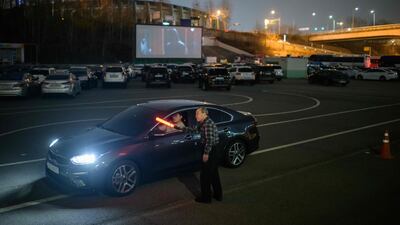The drive-in cinema in Seoul is open all year round. AFP