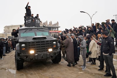 The SDF arrives at Ain Al Arab, also known as Kobane, after they withdrew from Raqqa province. AFP