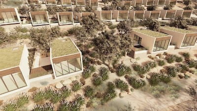 A rendering of Al Jabal Resort in Khor Fakkan, Sharjah, which is set for a March 2022 completion