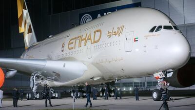 The airline said a third A380 will be added to its twice daily Abu Dhabi to Sydney service in June. Markus Scholz / EPA