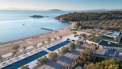 An aerial view of the resort