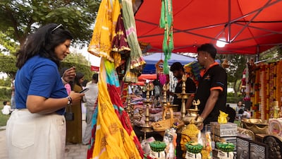 Traditional products from Indian towns and villages were on display