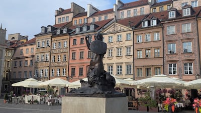 The Mermaid Statue in Warsaw's Old Town is said to represent the city's spirit of resilience. Hayley Kadrou / The National