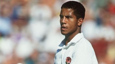 Jeremy Guscott in his glory days with England in 1991.