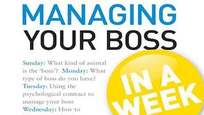 Cover of the book "Managing Your Boss in a Week,' by Sandi Mann.