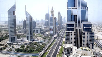 Asteco property consultants said rents on Sheikh Zayed Road dropped by 7 per cent during the second quarter. Antonie Robertson / The National