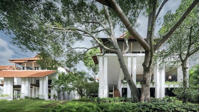 The exterior of the small yet grand boutique hotel. Photo: Supplied