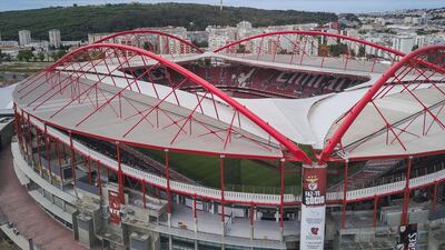 General view of the Luz Stadium in Lisbon, where the final phase of the 2019/20 Champions League will be played. EPA