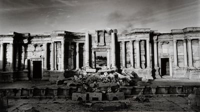 The theatre on the Roman city of Palmyra, party destroyed by Islamic State fighters, 2017. Don McCullin