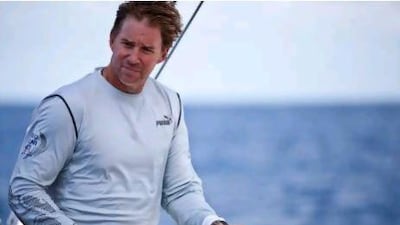 Skipper Ken Read onboard PUMA Ocean Racing powered by BERG during leg 1 of the Volvo Ocean Race 2011-12, from Alicante, Spain to Cape Town, South Africa. (Credit: Amory Ross/PUMA Ocean Racing/Volvo Ocean Race)