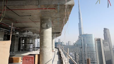 The iconic Burj Khalifa is across the road from Wasl Tower. Pawan Singh / The National