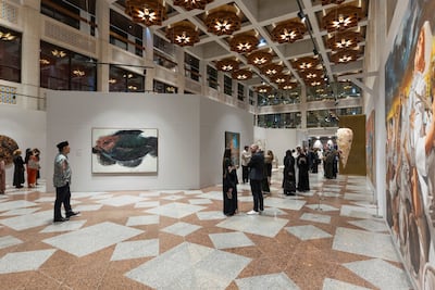 The exhibition brings works from one of the most extensive archives of Malaysian art. Photo: Cultural Foundation - Abu Dhabi
