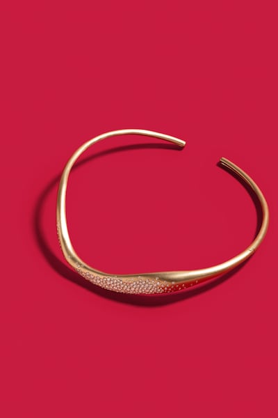 18k Gold Floating Joy Scattered Thick Choker with Champagne Diamond £28,095 by Nada Ghazal. Photo: Nada Ghazal