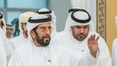 Sheikh Tahnoun bin Mohammed Al Nahyan, the representative of the governor in the Al Ain region, attend the weddings of Bin Majran Al-Ameri in Al-Ain. Photo: Ruler's Representative Dewan in Al Ain Region