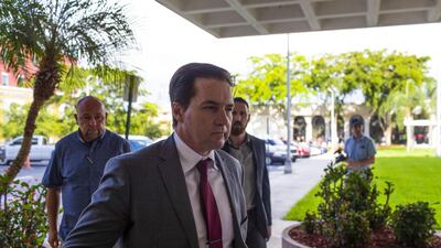 Craig Wright, self-declared inventor of Bitcoin, arrives at federal court in West Palm Beach, Florida, U.S., on Friday, June 28, 2019. Wright must reveal how much of the digital currency he owns in a suit accusing him of swindling a collaborator out of more than $5 billion, half of the alleged stash. Photographer: Bloomberg