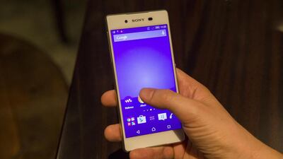 The new Sony Xperia Z3+ is much the same as the Z3 in terms of its looks. Antonie Robertson / The National