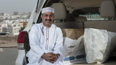 Omani businessman Saleh Al Shaqsi took more than a decade to save seven million Air Miles. Darren DeSilva for The National