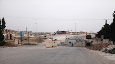 A crossing point between areas controlled by the Syrian Democratic Forces and pro-government forces in north-east Syria. AFP