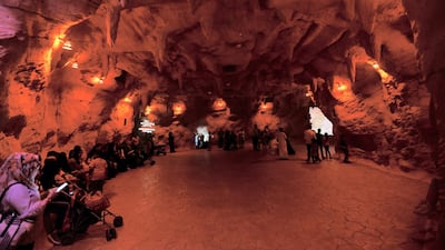 Inside the Cave of Miracles, part of Dubai's Quranic Park. Reuters