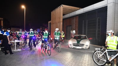 More than 150 volunteers have patrolled Dubai's streets with the police's bicycle unit. Courtesy Dubai Police